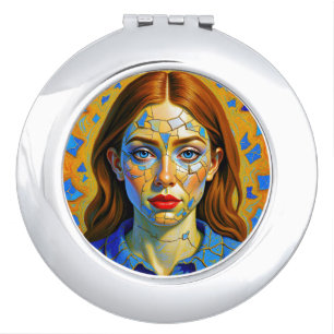 “Kaela” - Pattern of a Past Compact Mirror