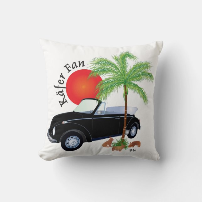 Käfer Fan Kissen Throw Pillow (Front)