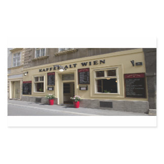 Kaffee Alt Wien, Vienna Austria Rectangular Sticker