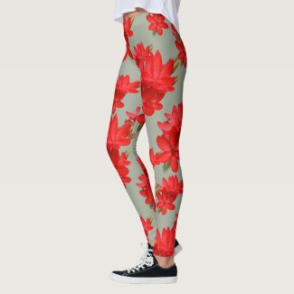Kaffir Lily / River Lily / Hesperantha Coccinea Leggings