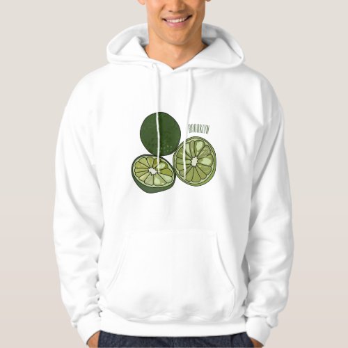 Kaffir lime cartoon illustration hoodie