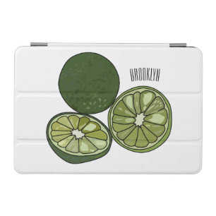 Kaffir lime cartoon illustration iPad mini cover