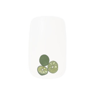 Kaffir lime cartoon illustration minx nail art