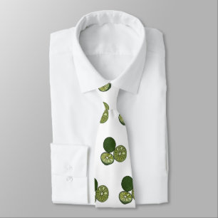 Kaffir lime cartoon illustration neck tie