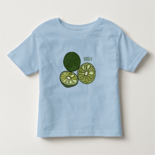 Kaffir lime cartoon illustration toddler t_shirt