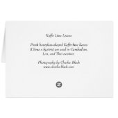 Kaffir Lime Leaves Cards (Back Horizontal)