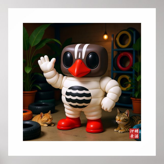 Kagu in Bibendum Michelin Poster (Front)