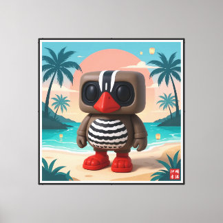 Kagu Rare Bird Canvas Print