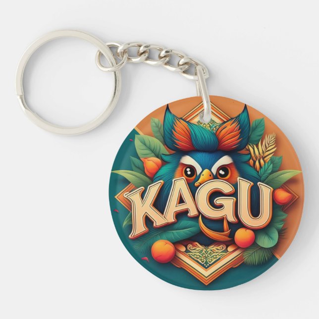 Kagu Yanbaru Deep Forest Keychain (Front)