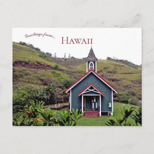 Kahakuloa Hawaiian Congregational Church Hawaii Postcard