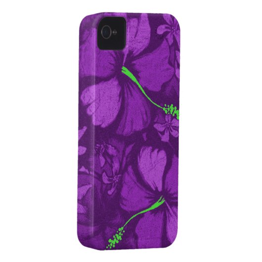 Kahala Hibiscus Hawaiian Lava Rock Illustration Case-Mate iPhone Case (Back/Right)