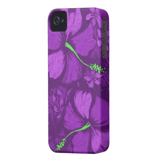 Kahala Hibiscus Hawaiian Lava Rock Illustration Case-Mate iPhone Case (Back Left)