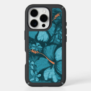 Kahala Hibiscus Hawaiian Lava Rock Illustration iPhone 16 Pro Case