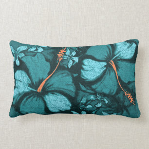 Kahala Hibiscus Hawaiian Tropical Lumbar Pillows