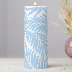 Kahanu Garden Hawaiian Palm Leaves - Blue Pillar Candle