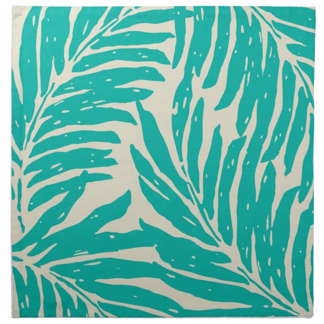 Kahanu Garden Hawaiian Palm Leaves Cloth Napkin (Front)