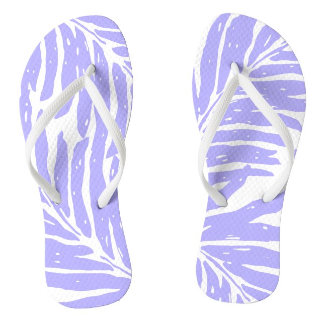 Kahanu Garden Hawaiian Palm Leaves Flip Flops (Footbed)