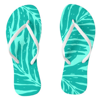 Kahanu Garden Hawaiian Palm Leaves Flip Flops