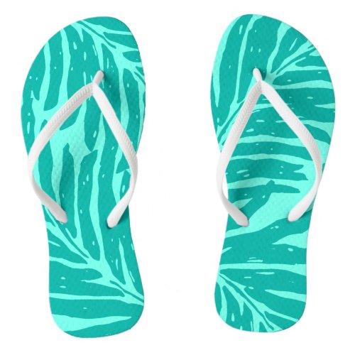 Kahanu Garden Hawaiian Palm Leaves Flip Flops