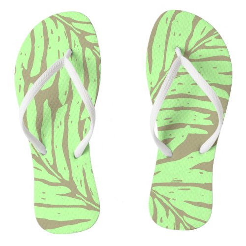 Kahanu Garden Hawaiian Palm Leaves Flip Flops