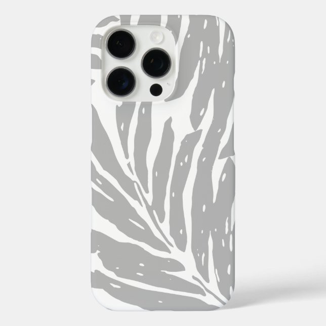 Kahanu Garden Hawaiian Palm Leaves Gray Case-Mate iPhone Case (Back)