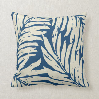 Kahanu Garden Hawaiian Palm Leaves Reversible Throw Pillow