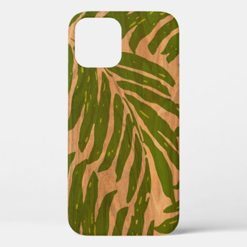 Kahanu Hawaiian Palm Faux Wood in Green Case_Mate  iPhone 12 Pro Case