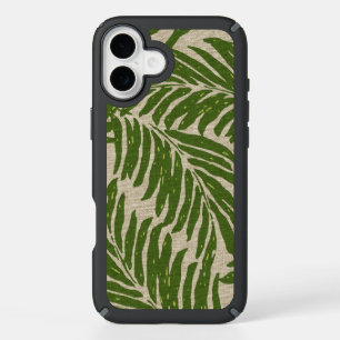 Kahanu Palms Hawaiian Faux Linen Texture iPhone 16 Plus Case