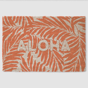 Kahanu Palms Hawaiian Leaf- Papaya Fiber Doormat