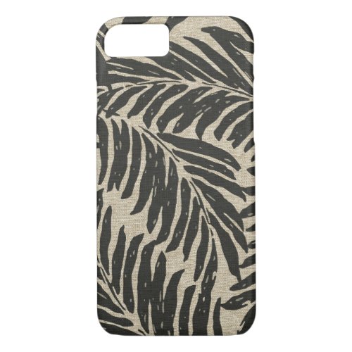 Kahanu Palms Hawaiian Linen Texture iPhone 87 Case