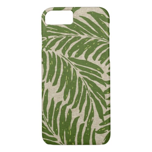 Kahanu Palms Hawaiian Linen Texture iPhone 87 Case