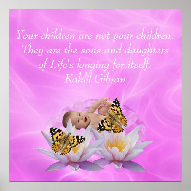Kahlil Gibran about children Poster (Front)