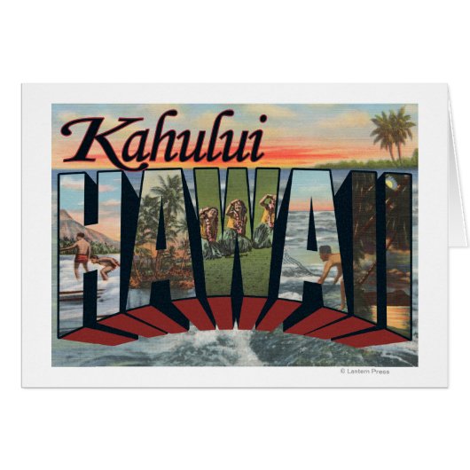 Kahului, Hawaii - Large Letter Scenes Cards (Front Horizontal)