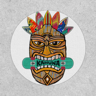 Kahuna Tiki Skateboard Surfer Patch