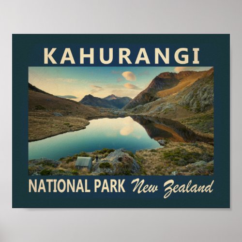 Kahurangi National Park New Zealand Vintage  Poster