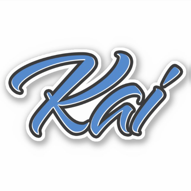 Kai Name blue sticker Sticker Sticker Stickerset (Front)