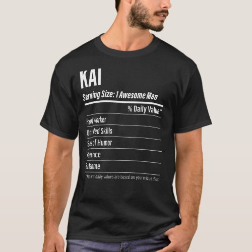 Kai Serving Size Nutrition Label Calories T_Shirt