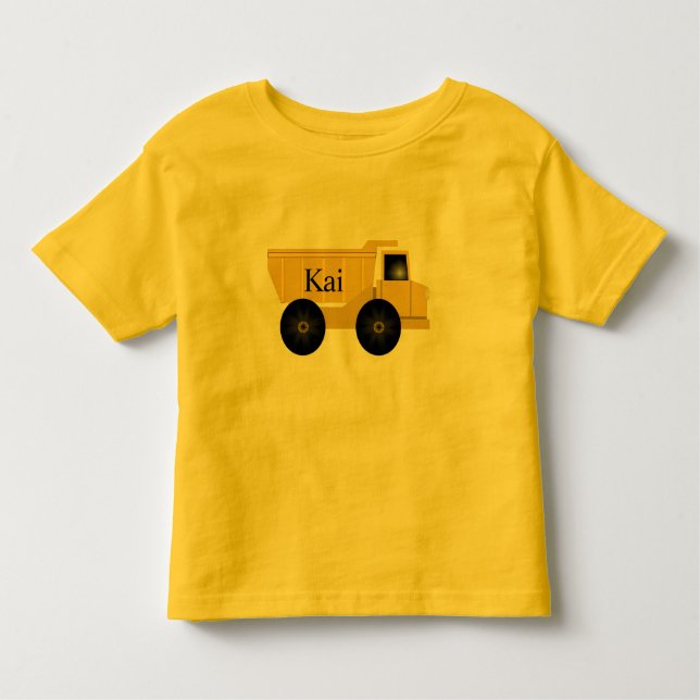 Kai Yellow Dump Truck T-Shirt (Front)