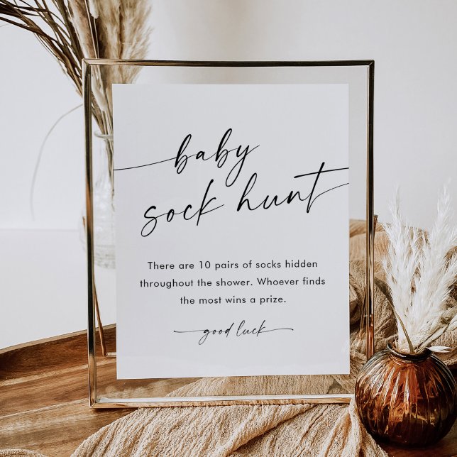 KAIA Baby Sock Hunt Baby Shower Game Sign (Creator Uploaded)