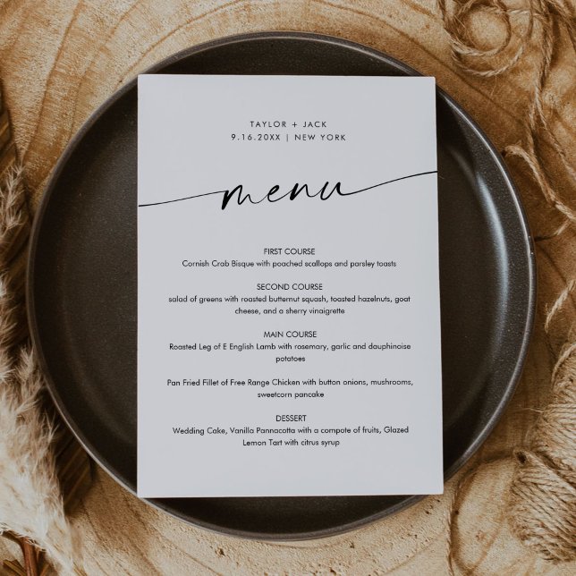 KAIA Minimalist Wedding Menu (Creator Uploaded)