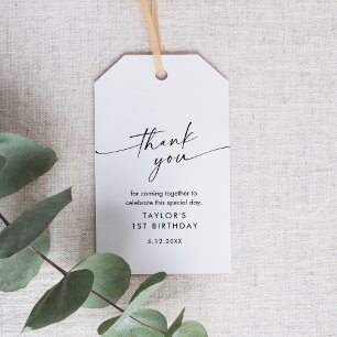 KAIA Modern Birthday Party Favor Tag