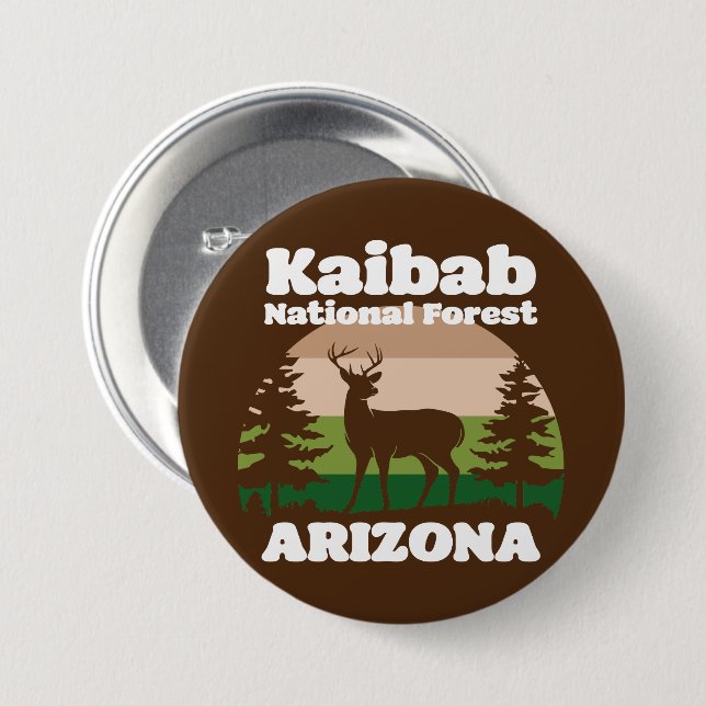 Kaibab National Forest Arizona Button (Front & Back)