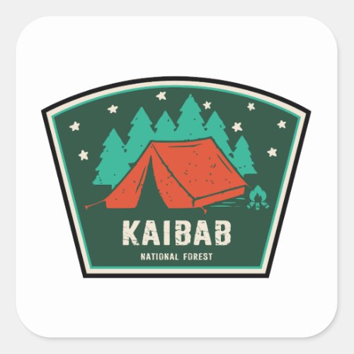 Kaibab National Forest Arizona Camping Square Sticker