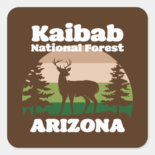 Kaibab National Forest Arizona Square Sticker (Front)
