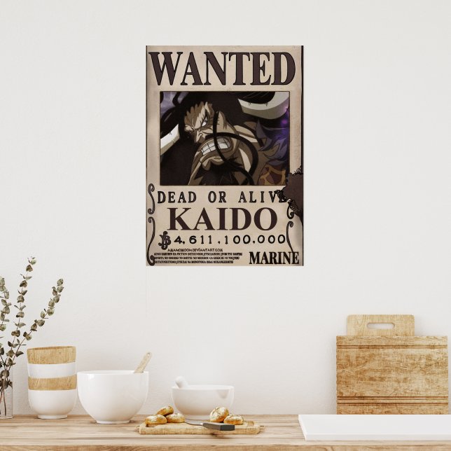 Kaido Wanted Bounty Poster | Zazzle