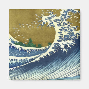 Kaijo no Fuji Hokusai wave Kanagawa masterpiece Magnet