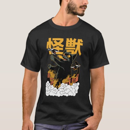 Kaiju Anime Cat Monster  T_Shirt