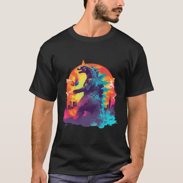 Kaiju Birthday Funny Boys Birthday Monster  T-Shirt (Front)