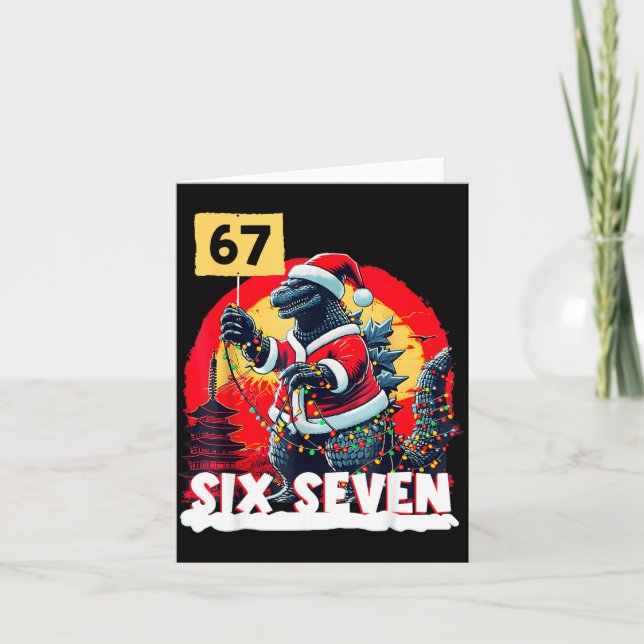 Kaiju Christmas 67 Santazilla Japanese Monster Din Card (Front)