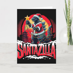 Kaiju Christmas Santazilla Japanese Monster Dinosa Card